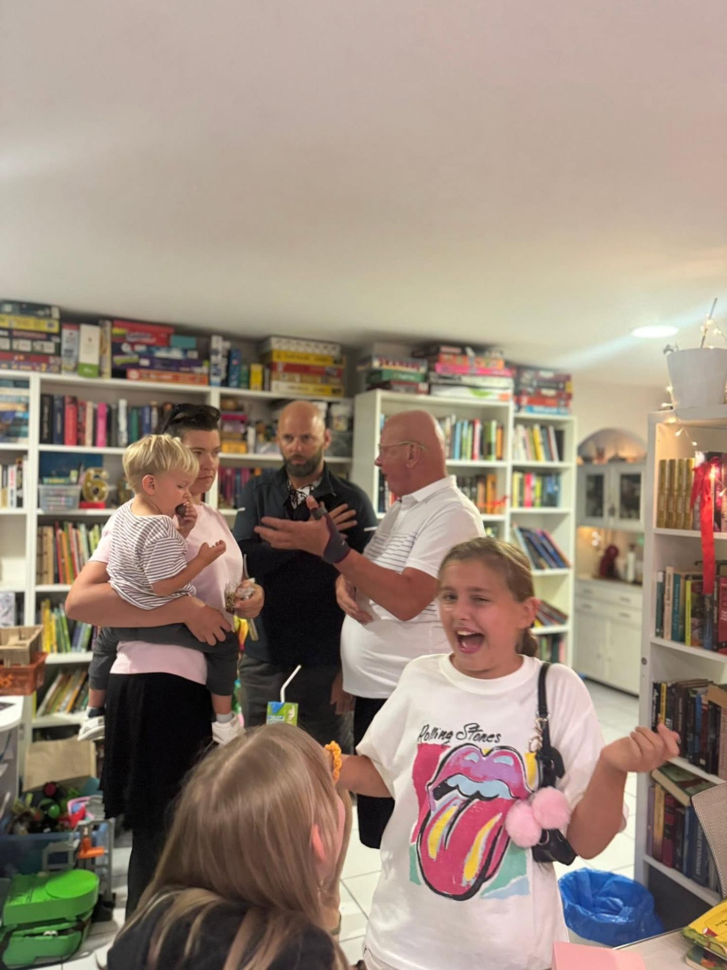 Lively conversations and laughter during a community event