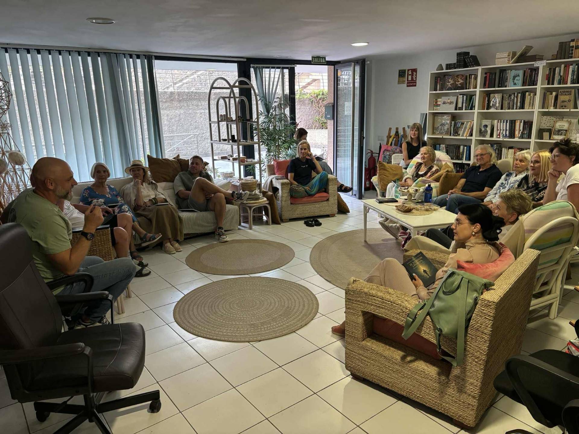 Community discussion circle in the library